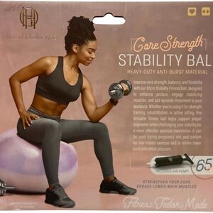 House of Harlow 1960 Core Strength Stability Ball - Black and Gray